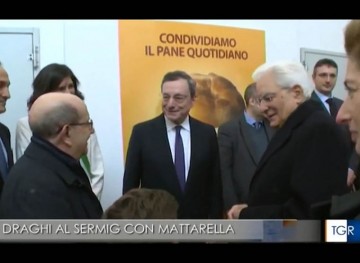 Mario Draghi e Sergio Mattarella all'Arsenale della Pace