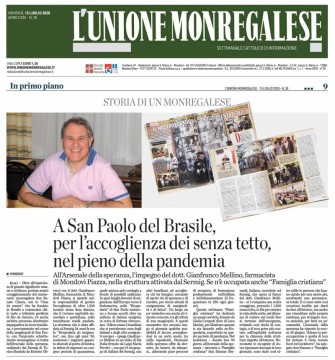 Jornal italiano fala da experiência de Gianfranco, missionário do SERMIG no Brasil